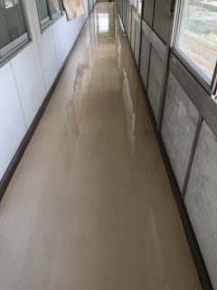 会社 事務所 廊下 床洗浄ワックス 広島